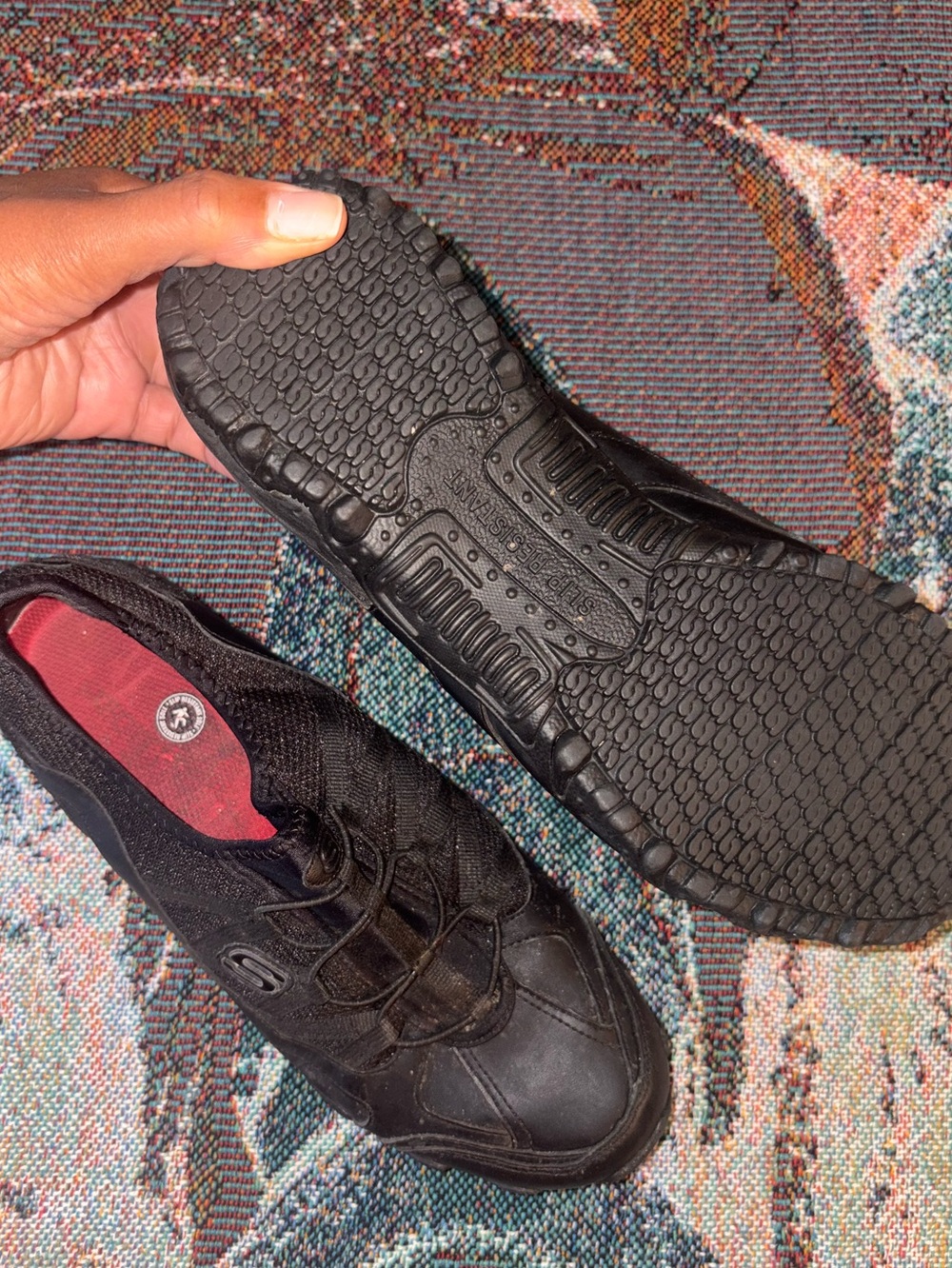 Skechers Women’s Black Slip-On Clog-Style Mules